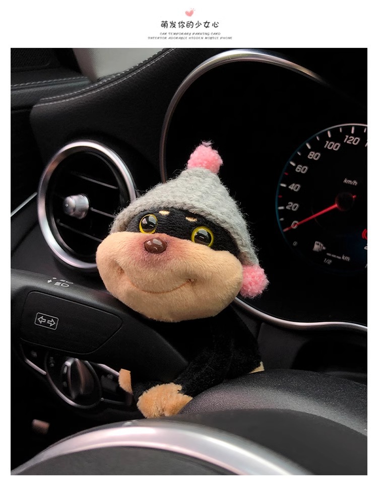 Cute Bee Dog Car Fender Decoration Car Doll Wiper Turn Signal Car Interior Accessories Ornaments for Women