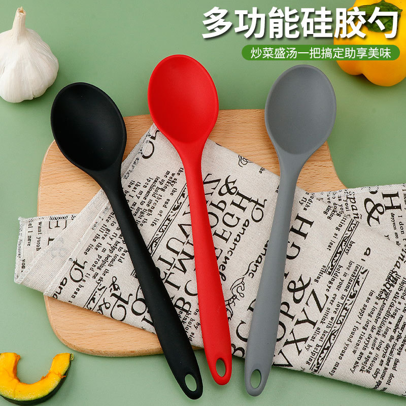 Large spatula to stir and mix silicone soup spoon soup shell soft…