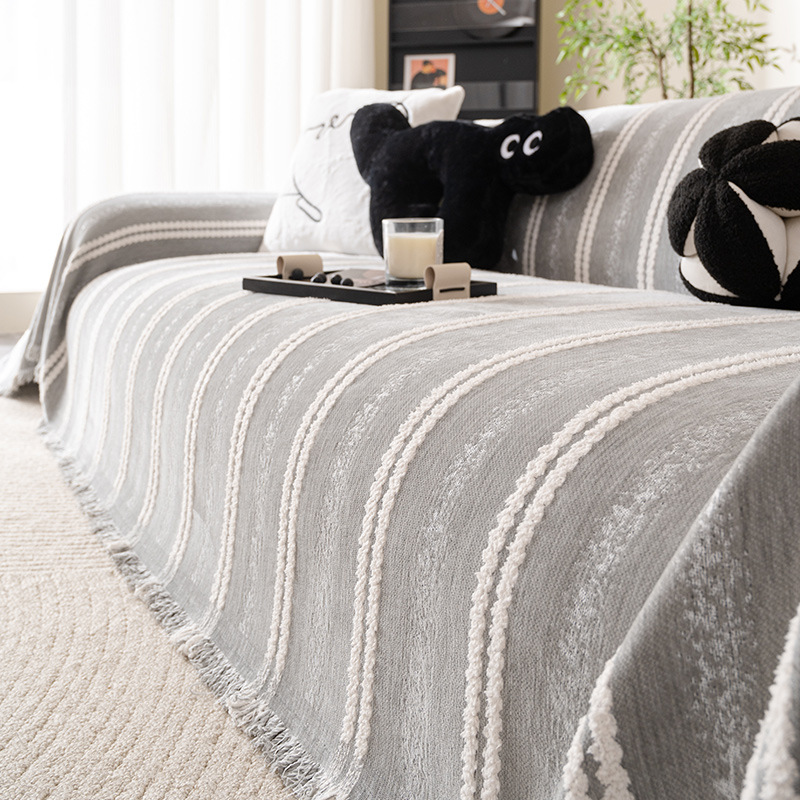 Chenille cubierta de sofá una toalla de sofá anti-gato de cubierta completa, toalla de sofá de lujo ligera y de alta calidad, mantas de cubierta de sofá