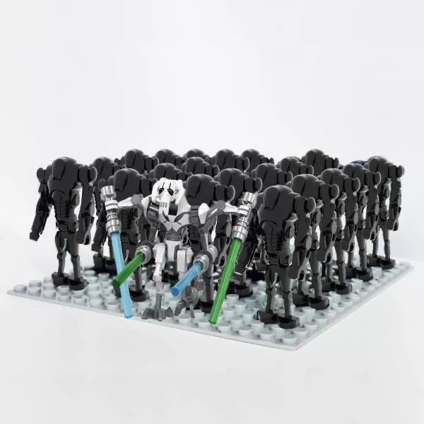 Minifigure set — assorted robot & soldier figures, mixed packs 8–120 pcs, combinable