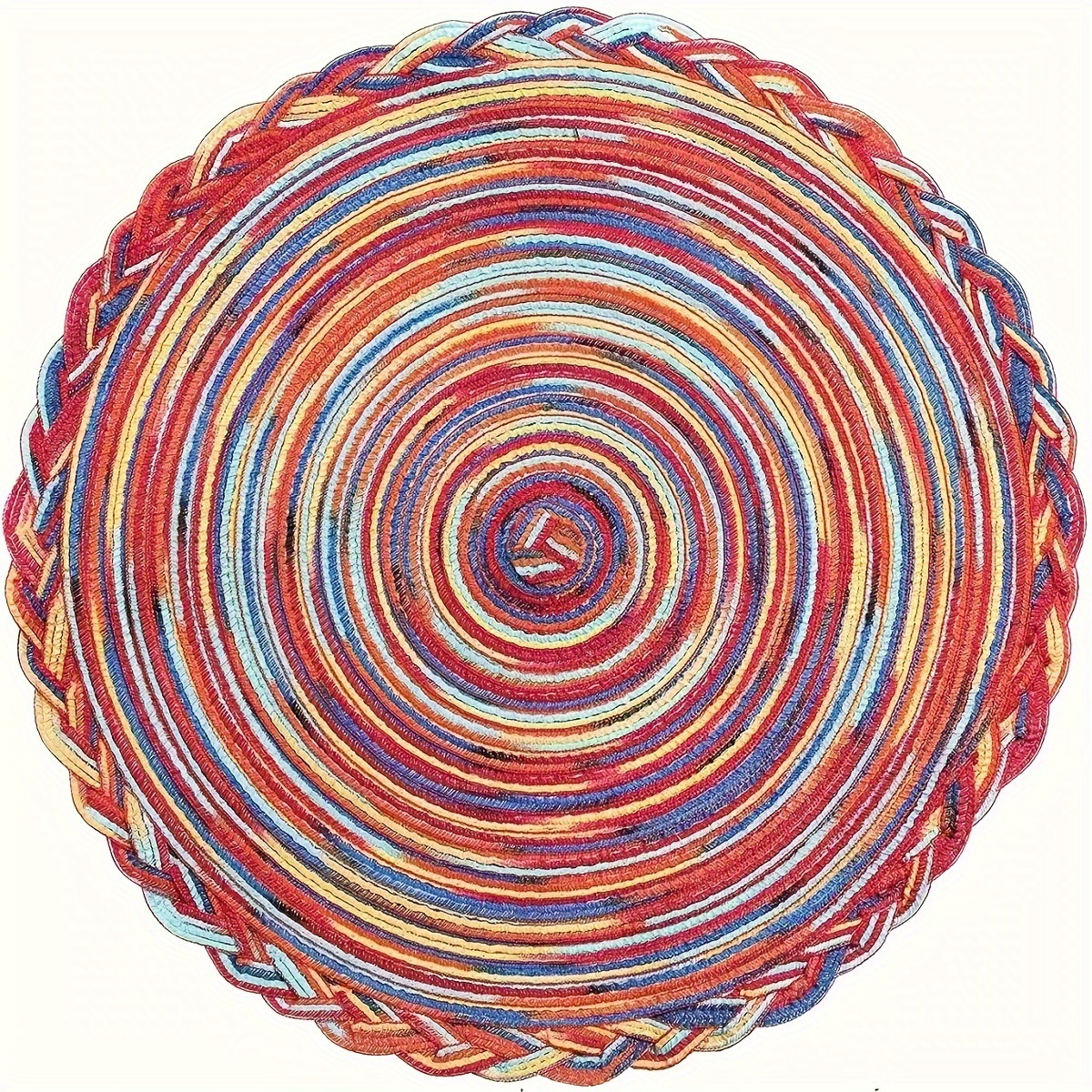 Almohadilla de hilo de algodón de imitación de estilo nórdico, tejido de ramio y mantel de encaje, almohadilla de aislamiento térmico, posavasos decorativos para el hogar