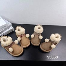 35050 儿童雪地靴2025冬季加绒加厚女童棉鞋低帮宝宝棉靴雪地棉