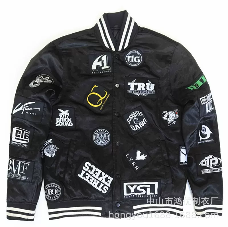 源头工厂重工定制国内外潮牌自主高端品牌棒球服棉衣外套夹克