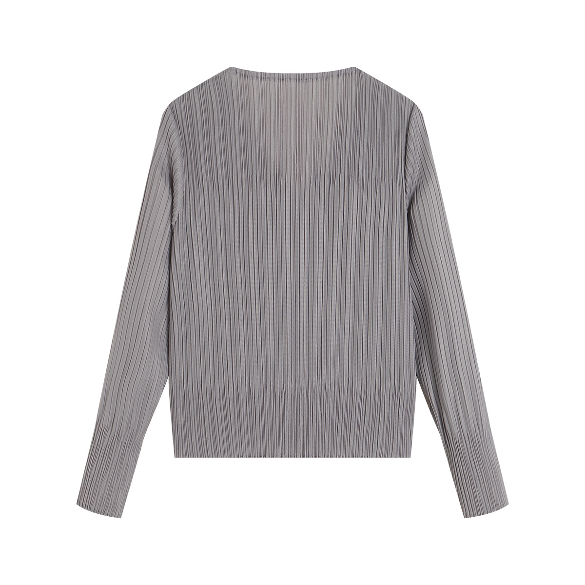 Áo len cardigan nữ V-neck tay dài xếp ly mỏng nhẹ xuân hè — màu đen chi tiết 6