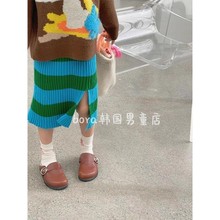 女童短裙2025新款春秋装洋气时髦儿童针织半身裙大童休闲裙子宽松