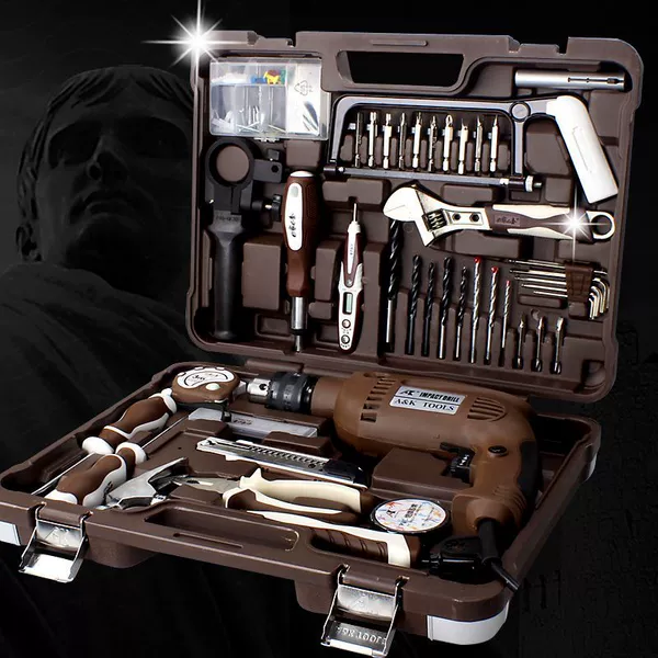 All-purpose corded drill set