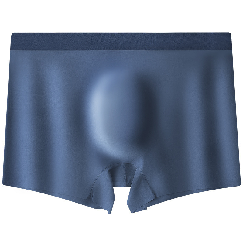 Código de ropa interior para hombres sin costuras seda de hielo transpirable ácido hialurónico tonificante grande 7A antibacteriano entrepierna cápsula espacial desnudo bóxer
