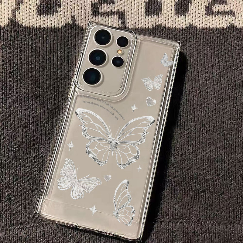 Full Screen Butterfly Suitable for Samsung A73 Mobile Phone Case Samsung Galaxy S25 Girl A70 All-Inclusive Note20