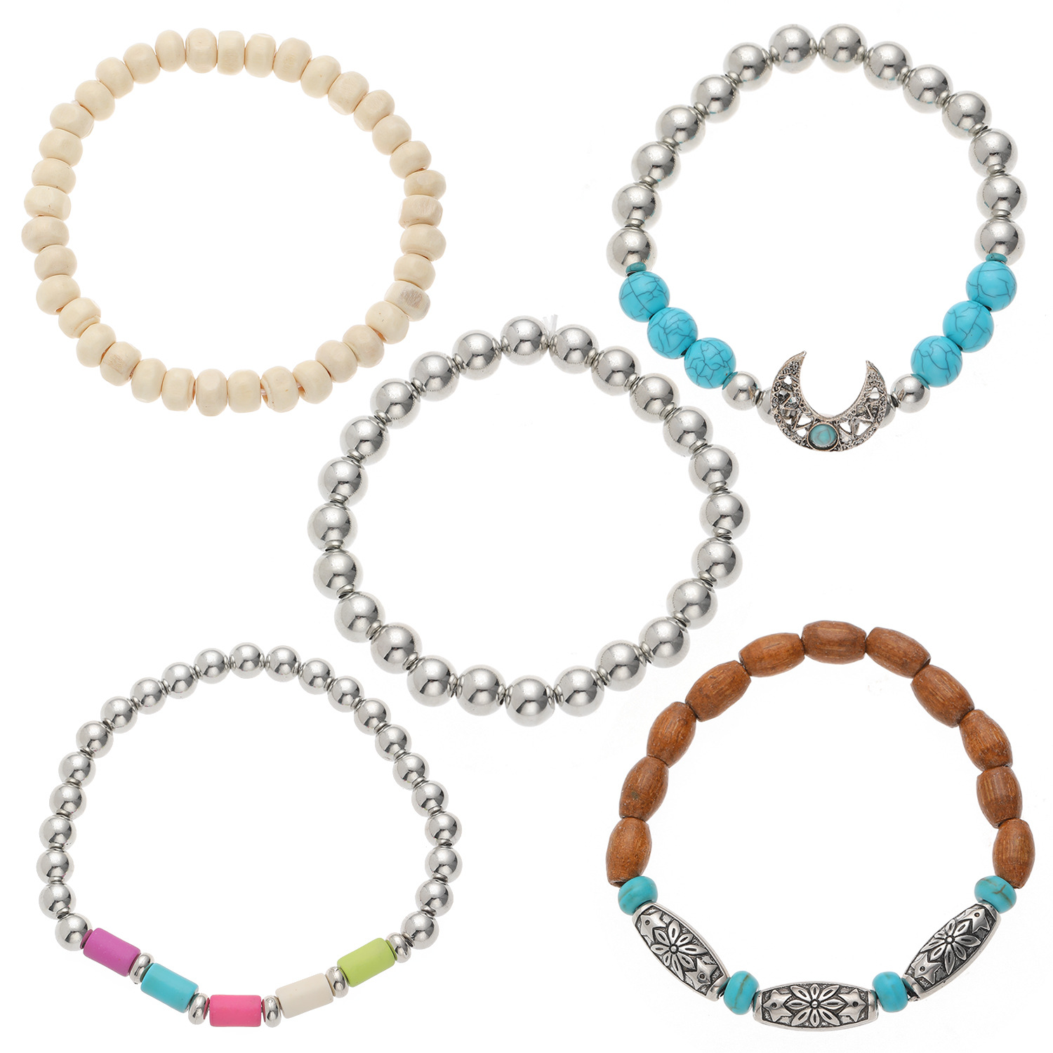 38g Weight Bracelets Classification Resin Chain Material Beaded Chain Chain Type 1 Set Quantity Holiday, Daily Occasion Alloy, Resin Material Round Pattern All Seasons Season Women's Gender Vintage Style, Classic Style Style Vintage Style Classic Style Round Alloy Resin Beaded Chain Beaded Bracelets Wholesale 11