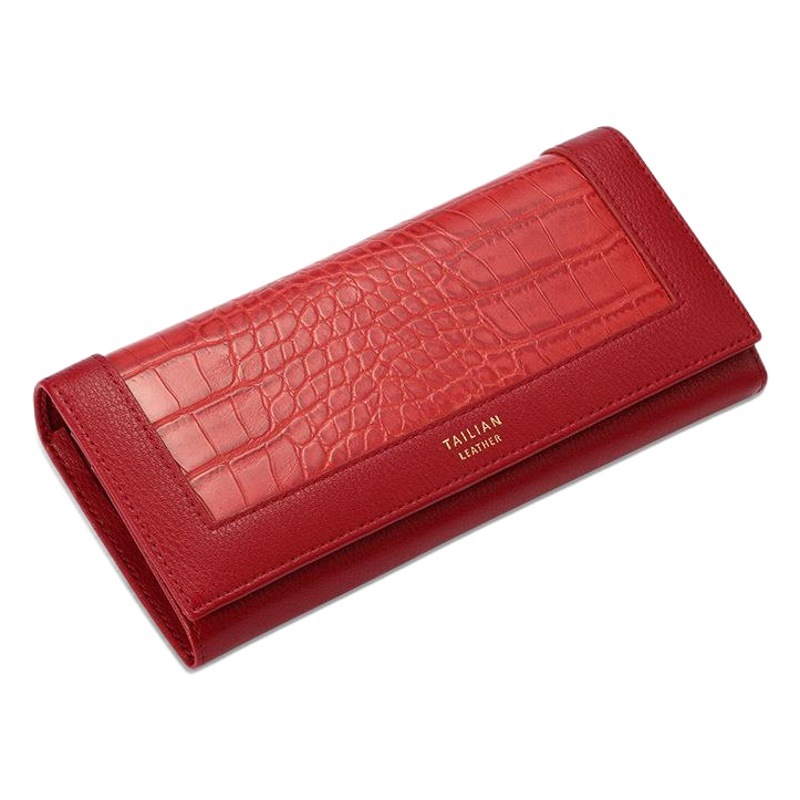 Terian Tailan Cartera de comercio exterior de las mujeres de estilo europeo y americano patrón de cocodrilo embrague monedero multifuncional