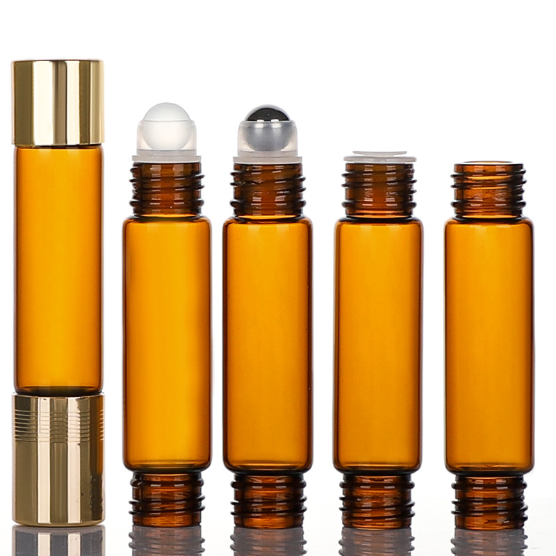 Double-sided brown glass cosmetic pack