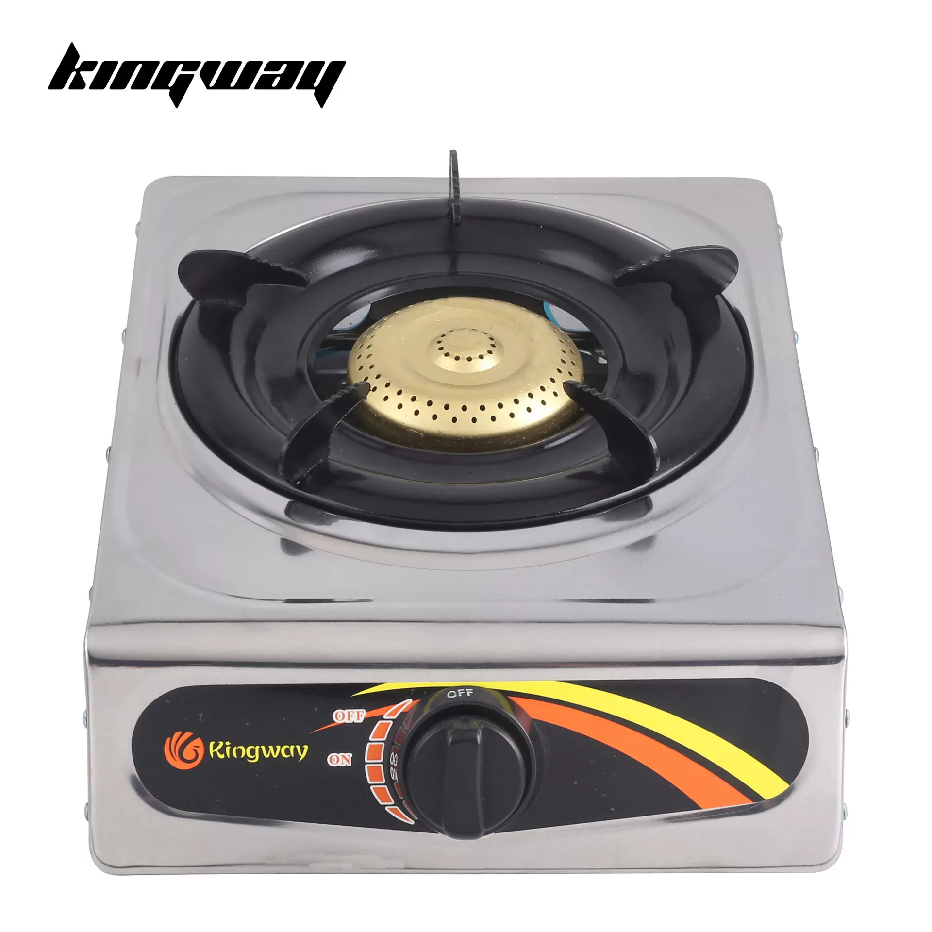 Kingway厂家直销外贸灶具 不锈钢煤气灶铁皮炉头燃气灶量大价优