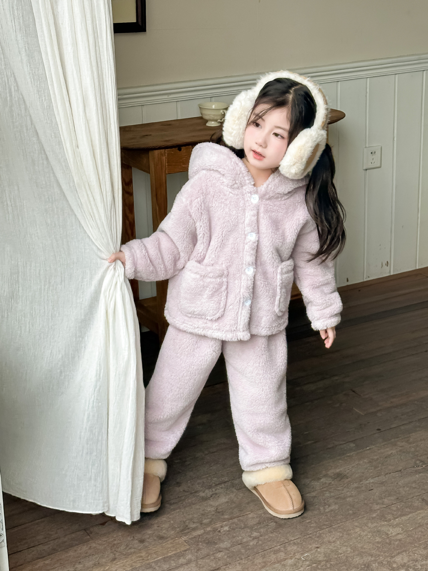 Children's demi-season flannel pijama