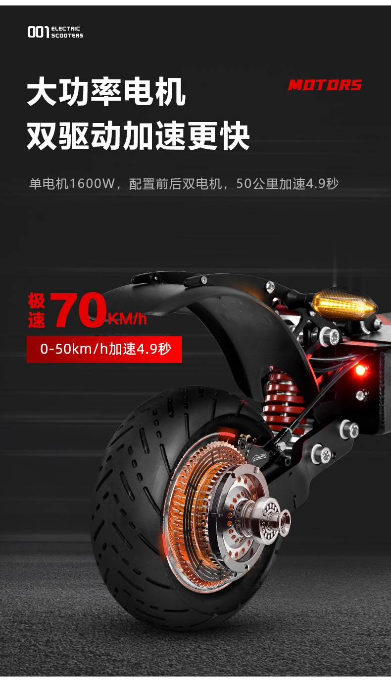 BOYUEDA dual-drive off-road electric scooter with long range, foldable, and supports OEM/ODM