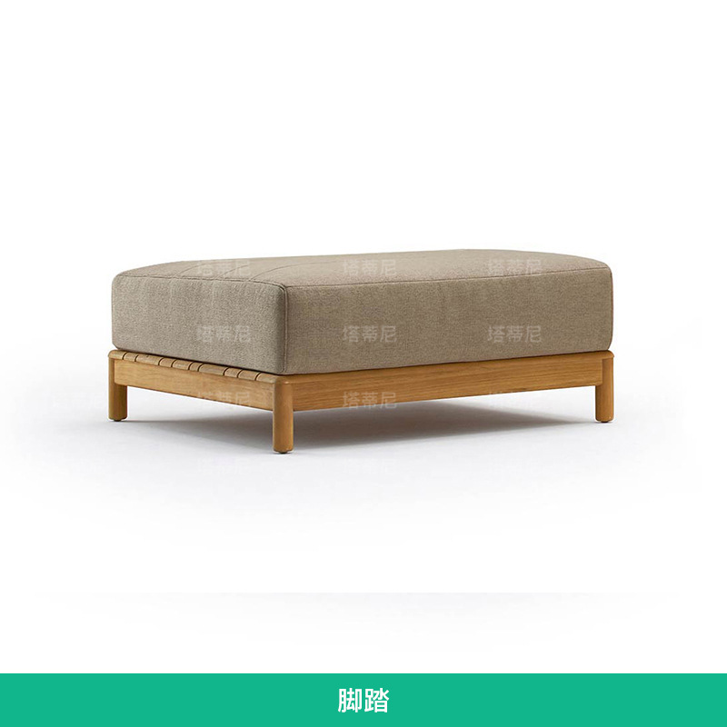 Sofá de teca para exteriores, muebles impermeables y resistentes al sol para patio y terraza, sofá de madera maciza para sala de estar de hotel o alojamiento tipo bed and breakfast image 9