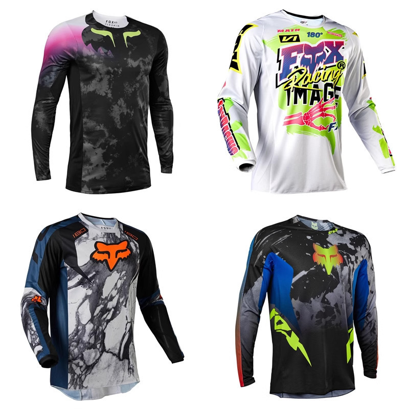 Cross-Border New Cycling Clothing, Off-Road Racing Team Clothing, Downhill Clothing, Sweat-Wicking, Quick-Drying, Long-Sleeved Mountain Bike Customization