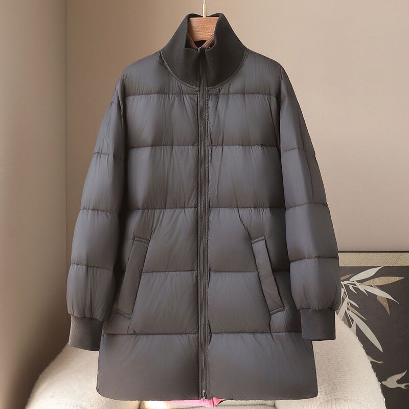 Small Quantity of Clothing 2026 Spring New Women's Clothing 90 White Duck down Casual Stand Collar down Jacket Puffy Warm Coat Small Quantity of Clothing 2026 Spring New Women's Clothing 90 White Duck down Casual Stand Collar down Jacket Puffy Warm Coat