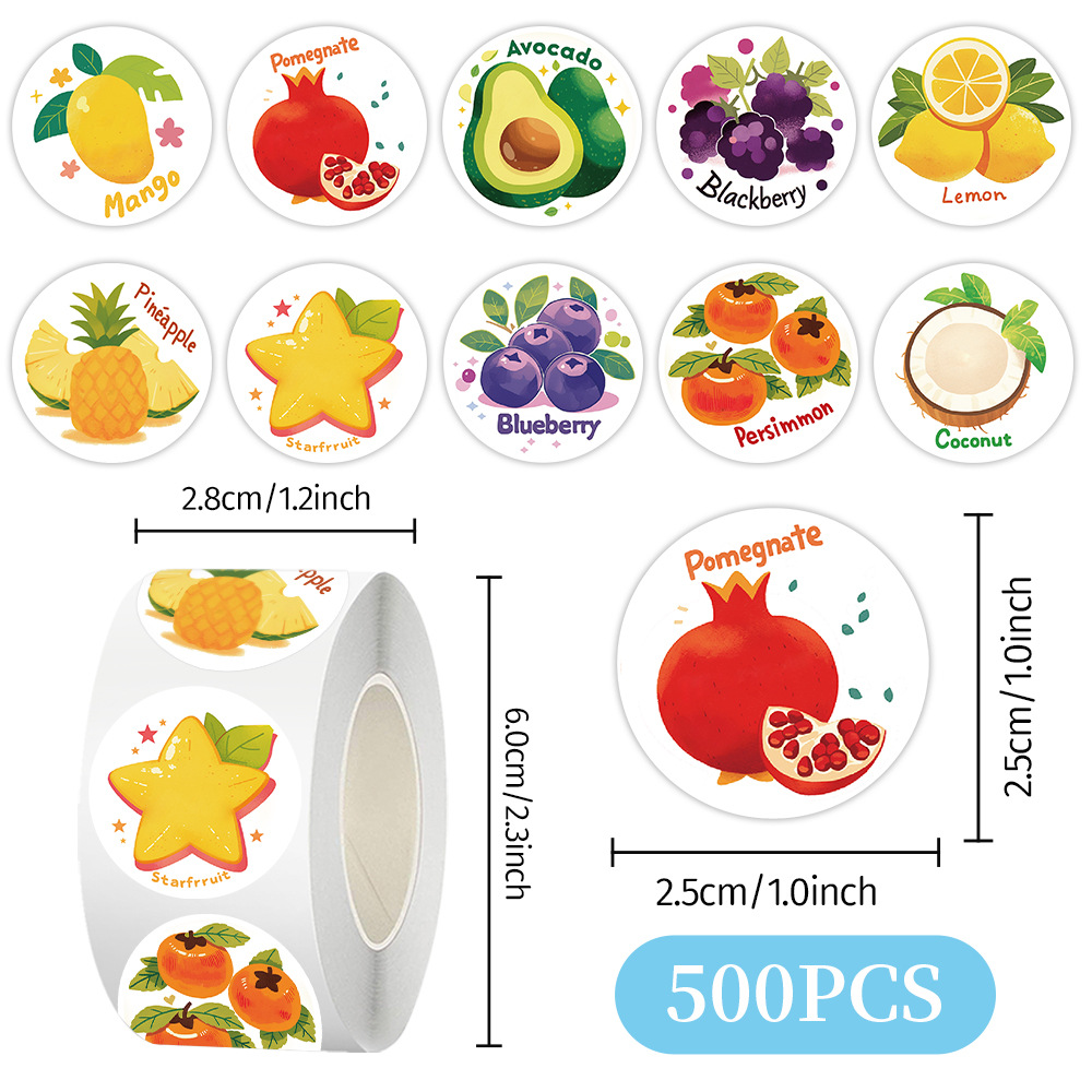 Cien tipos de dibujos animados pegatinas de animales rollo de recompensas para niños materiales didiy papelería cuaderno cinta adhesiva decoración