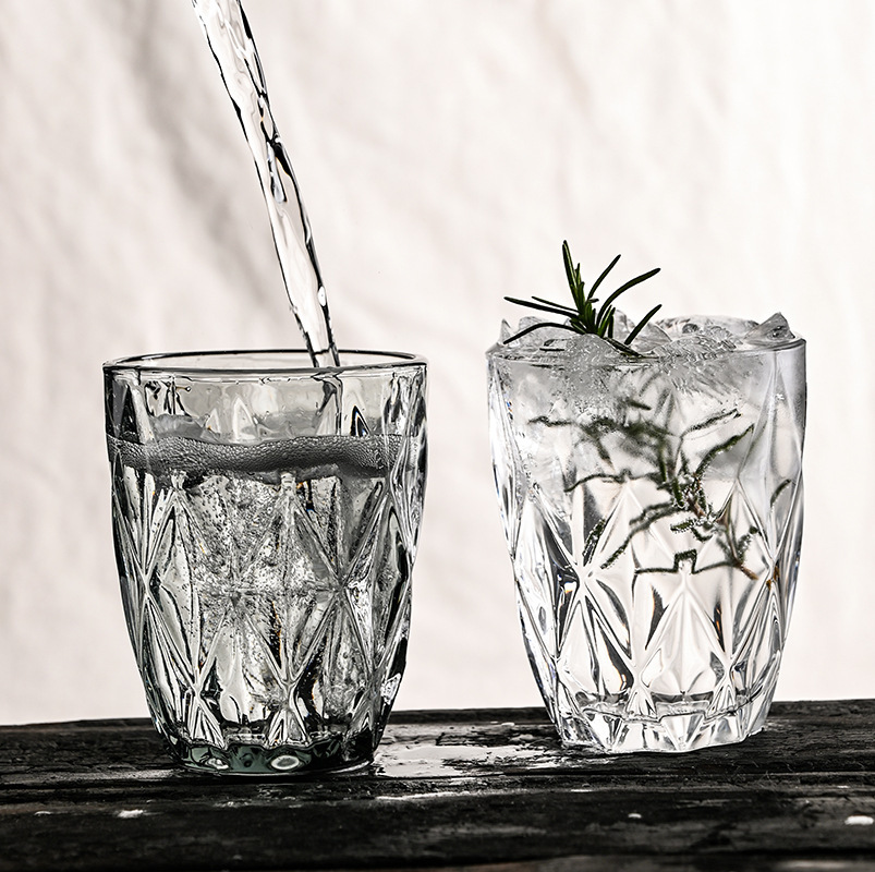 Taza de enjuague bucal del hotel Taza de lavado Taza de cepillo de dientes Taza de vidrio grueso de color Taza de agua creativa Taza de jugo