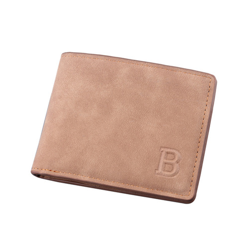 Cross-border men's short dollar wallet men's frosted retro multi-functional men's wallet multi-card slot foreign trade wholesale