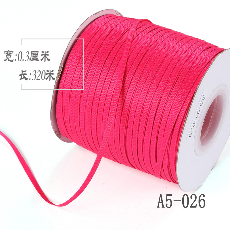3mm de alta densidad costilla cinturón DIY cinta colgante etiqueta marcador embalaje cinta delgada cuerda de hilo