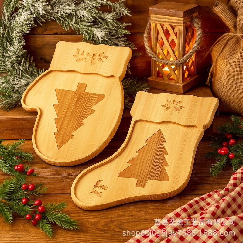 Wooden Christmas Themed Tray Party Table Fruit Snack Tray Kidsren's Cake Tray Desktop Biscuit Snack Tray Wooden Christmas Themed Tray Party Table Fruit Snack Tray Kidsren's Cake Tray Desktop Biscuit Snack Tray