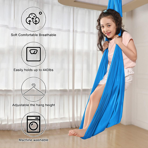 Factory-origin massive in-stock cross-border best-selling elastic children's sensory hammock, indoor adult swing with clip