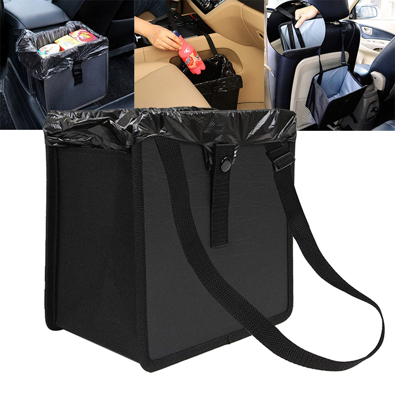 Car Storage Box,Trash Can,Garbage Bag,Foldable Car Supplies,Douyin-style Hanging Storage Bag