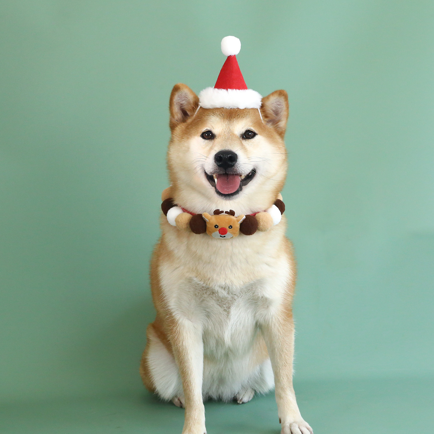 Mascotas árbol de Navidad viejos alces accesorios de peluche de dibujos animados collar de pelota gatos perros grandes accesorios de bibón