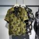 Hong Kong style handsome half sleeve casual flower shirt summer plus size 300kg fashion loose short sleeve shirt ins fashion brand