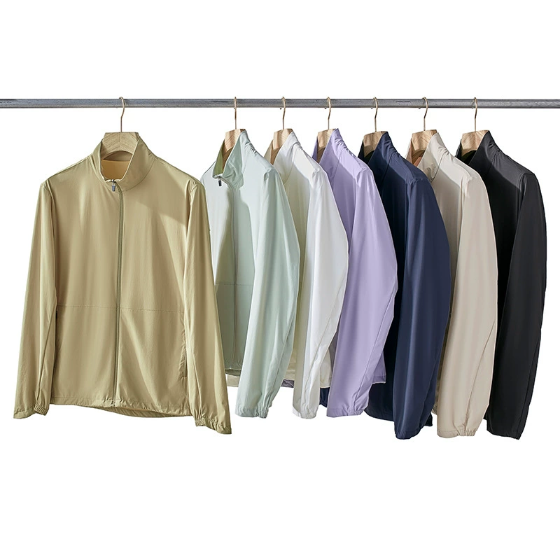 7A антибактериальная летняя новая солнцезащитная одежда, мужская куртка для рыбалки, кожаная одежда, легкая и дышащая одежда с воротником-стойкой, солнцезащитная одежда для женщин