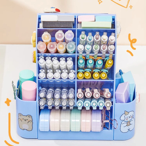 Cat Prince 360-degree rotating pen holder multi-function pen box self-discipline punch-in timer learning schedule