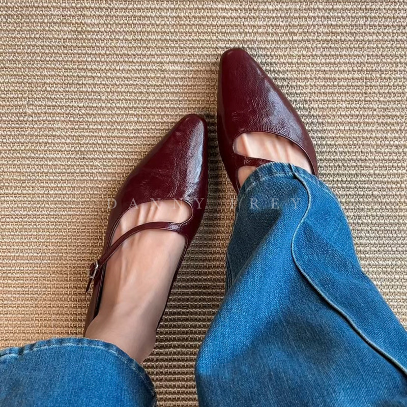 Dannyfrey Dannyfre Relaxed Style Pointed-Toe Mary Jane Shoes for Women with a Single Buckle and Shallow Mouth, Suitable for Commuting and Niche Fashion Dannyfrey Dannyfre Relaxed Style Pointed-Toe Mary Jane Shoes for Women with a Single Buckle and Shallow Mouth, Suitable for Commuting and Niche Fashion