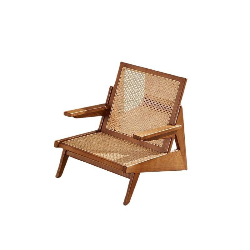 Factoria directa de sillas de madera maciza silla de caña silla de caña silla de caña silla de caña decadente retrógrado diseño de alojamiento único Changdiga image 5