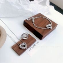 施家Matrix系列爱心项链套装施华洛元素奥地利水晶高版本厂家直销