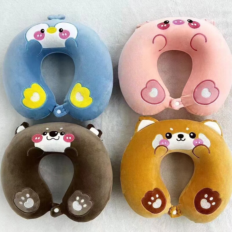 漫画記憶綿u型枕刺繍動物型昼寝首枕頚椎枕会社活動プレゼントロゴ|undefined