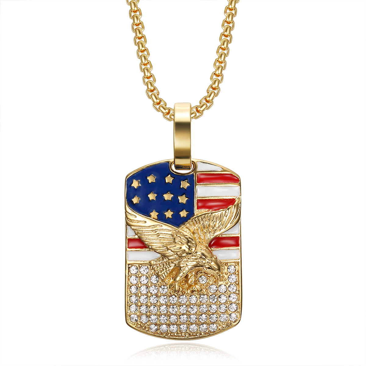 Street Occasion Hip-Hop Animal Titanium Steel Plating Men's Pendant Necklace