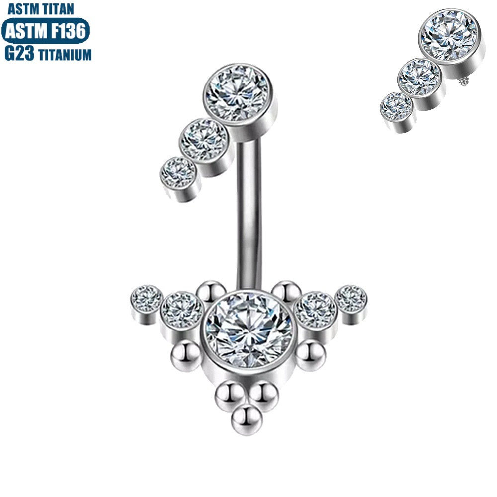 Silver pointed spike labret stud material detail