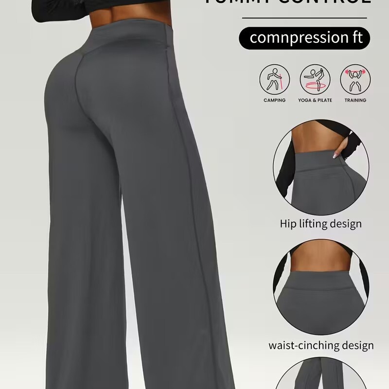 Popular Women's Straight-Leg Pants, Soft and Skin-Friendly Yoga Pants, Loose Fit, Butt-Lifting Fitness Pants, Leggings, Sports Outdoor New Style