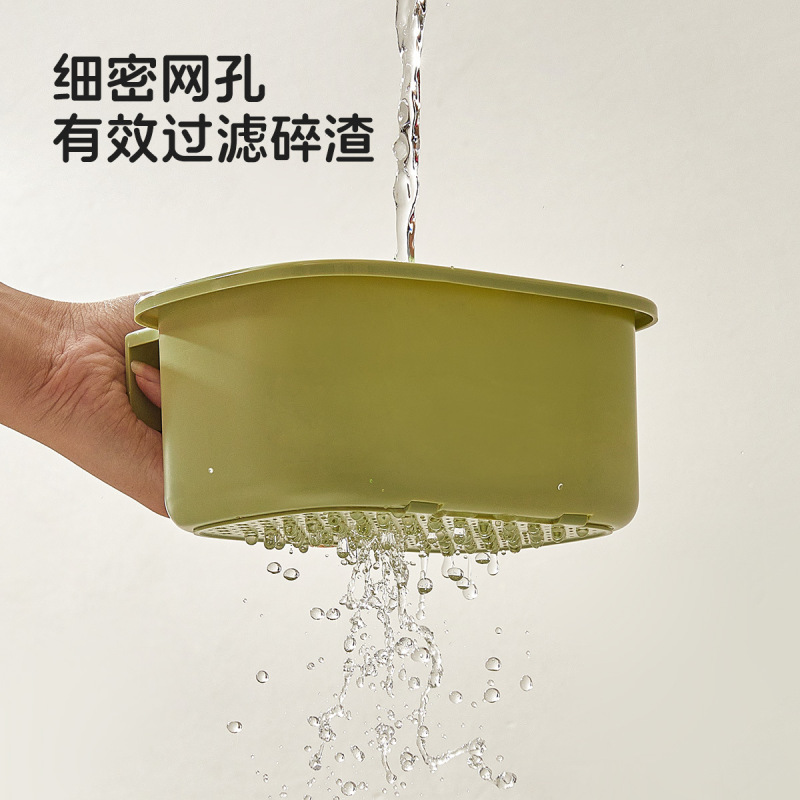 可挂式水槽沥水篮按压式多功能壁挂食物残渣过滤分离器清洗滤水篮|undefined