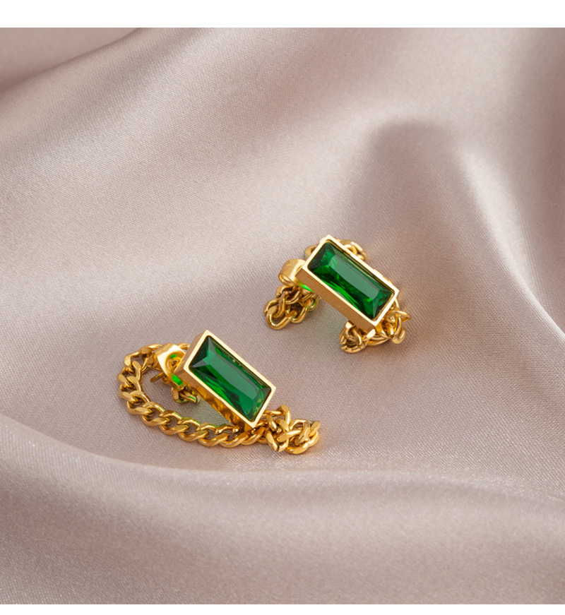 Lady Geometric Titanium Steel Plating Earrings 1 Pair