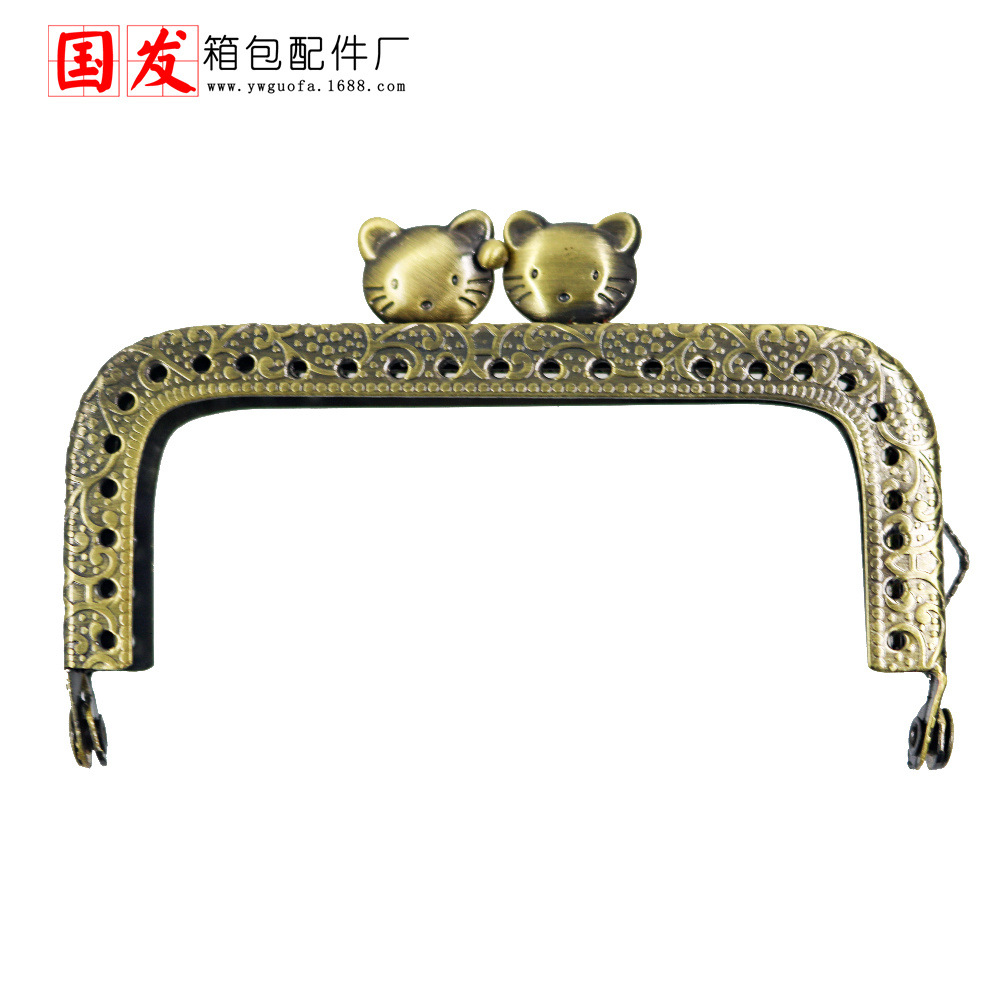 8.5CM 10.5CM 12.5CM relieve cuadrado cabeza de gato oro boca al por mayor semicircular cabeza de gato animal