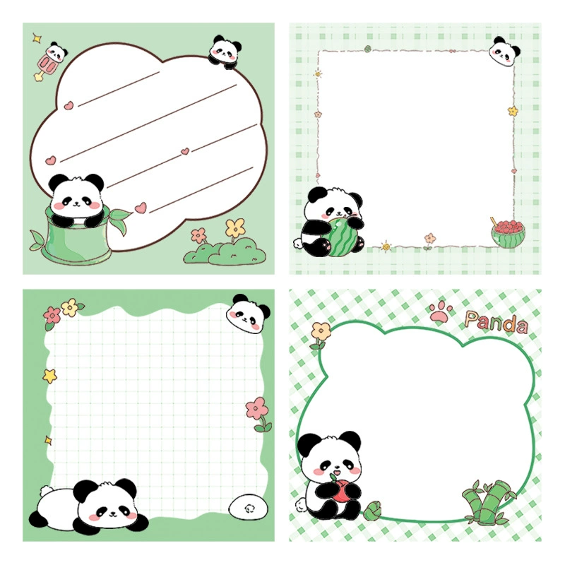 Cartoon panda sticky notes book creative student cute 50 sticky memos, high-looking sticky notes paper wholesale