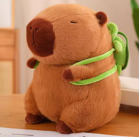 マフラーのカピバラの誕生日の帽子のカピバラの醜い萌えの面白い鼻水のぬいぐるみのぬいぐるみのミンク