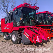 收割多种农作物玉米秸秆粉碎收割机 190马力轮式大型联合收割机