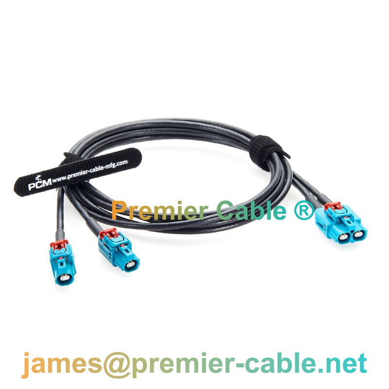 Dual-Port Gemnet Vehicle-Mounted High-Speed Ethernet Splitter Cable for Smart Driving Camera Radar Data