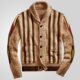 European and American Foreign Trade New Men's Autumn and Winter Long Sleeve Jacquard Sweater Lapel Outer Wear Sweater Jacket Men's SY0009