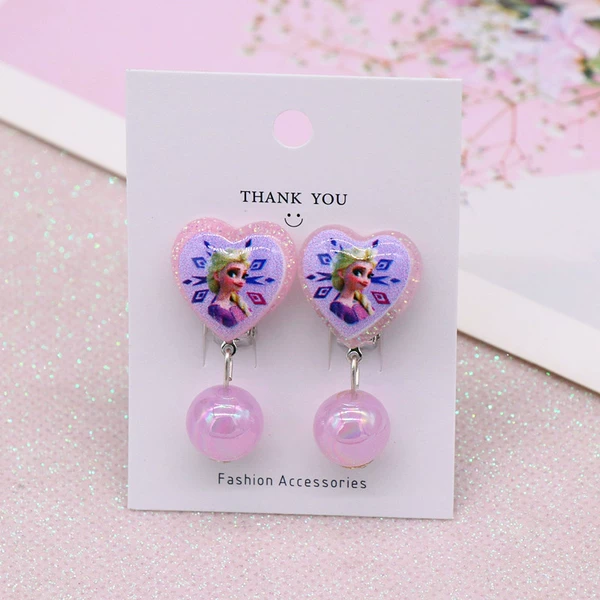 Purple earrings, 1 pair