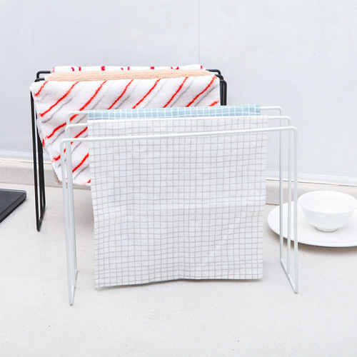 New iron spray-painted three-position desktop rag drying rack kitchen towel storage rack manufacturer wholesale