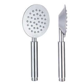 广东开平 304不锈钢圆形手持花洒 淋浴花洒套装拉丝处理厂家批发